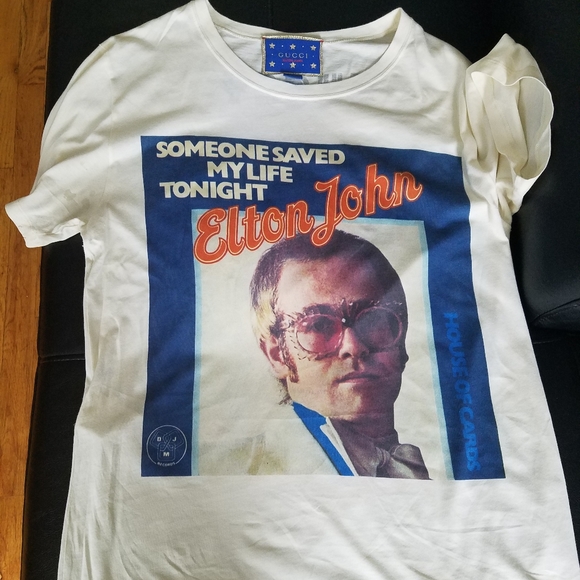 gucci elton John t- shirt size Small preowned